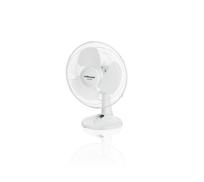 Fan Desktop Plastic White 30cm 40w Aquillo Desk Fans Desk