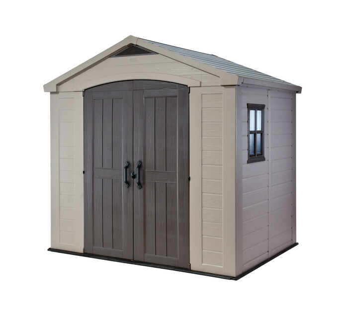 Keter 2.56 m x 1.82 m Factor Garden Shed | Garden Sheds | Garden Sheds ...