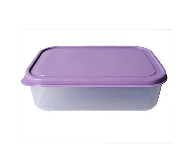 Plastic Lunch box with purple lid-Assorted colours | Makro