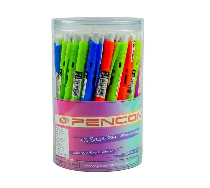 Pencom - OG38 Fancy Oil Gel 0.7mm Blue Retractable Pen (Drum Of 50) | Makro