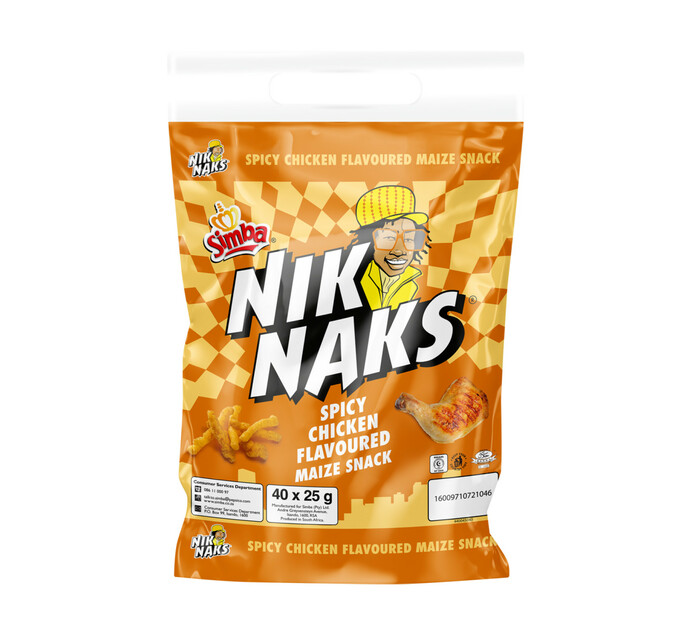 Simba Niknaks Maize Snck 40x25g,s Chickn 