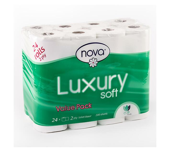 Nova Luxury Soft Toilet Paper 2 ply 24 Rolls Makro