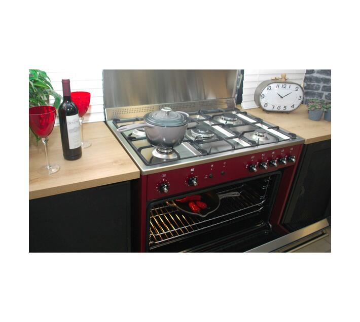 LA GERMANIA 90cm RUSTICA Full Gas Stove 5 Burner Gas Hob with Gas Oven ...