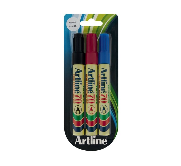 Artline 70 Permanent Marker (3 Pack) | Makro