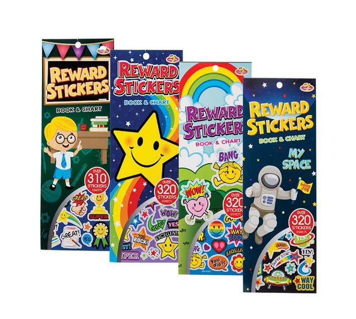 Reward Sticker Book Over 320 Stickers - Assorted Pack Of 4 | Makro