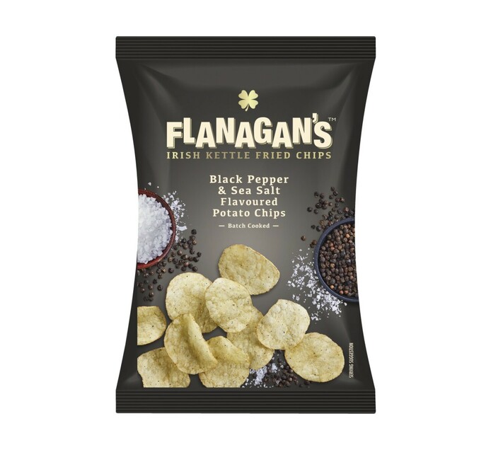 Flanagan's Chips Black Pepper (20 x 120g) | Makro