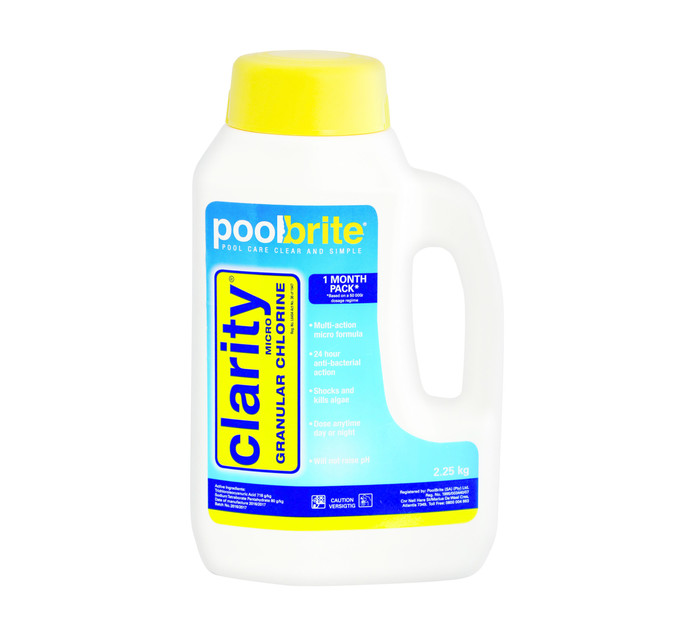 POOL BRITE 2.25kg Clarity Micro Granular Chlorine | Granular Chlorine ...