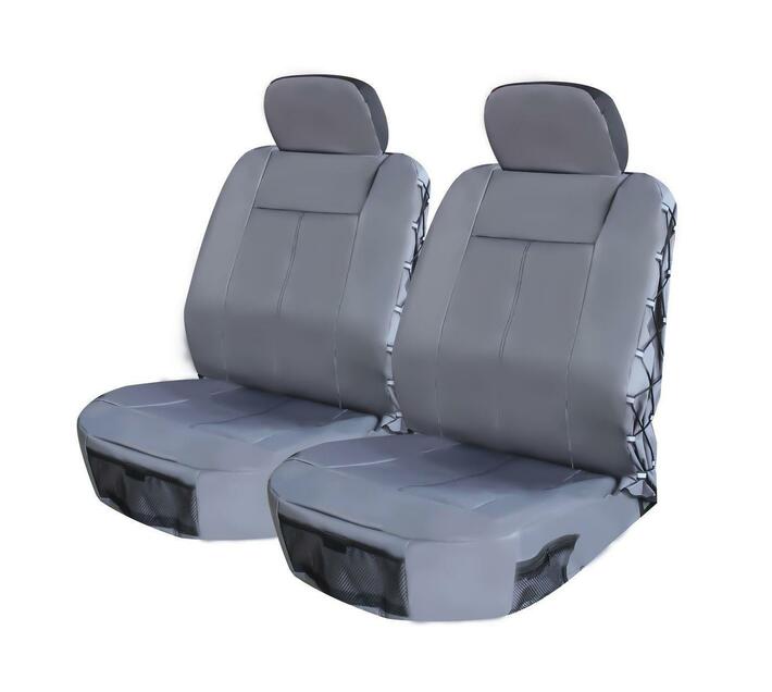 Aca Safari 4 Piece Front Seat Cover Set Grey Makro 7265