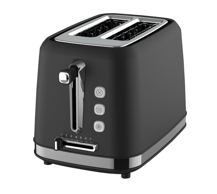 Eiger Retro 2 Slice Toaster - Romana Series in Black | Makro