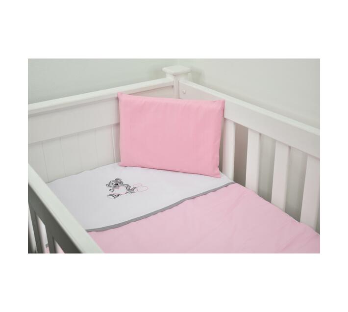 pink and grey cot bedding sets