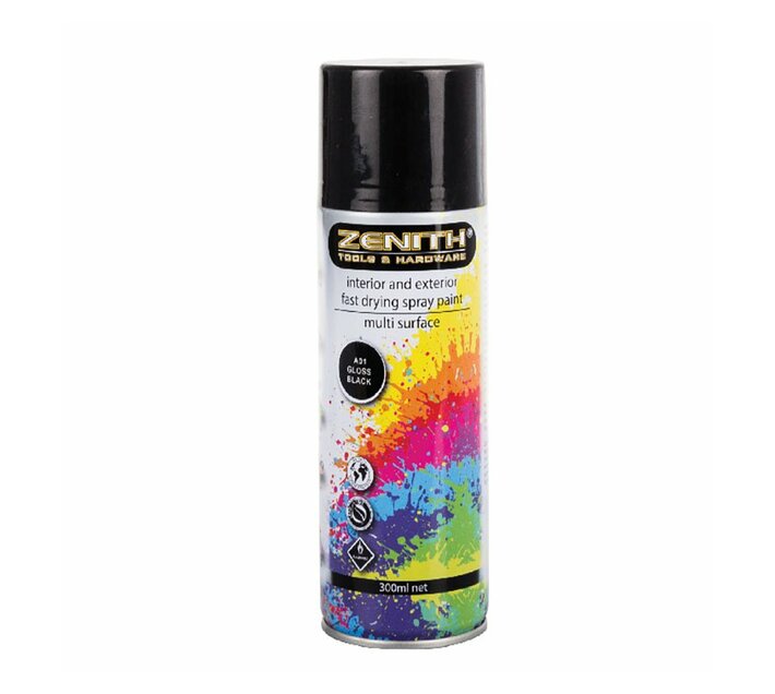 Spray Paint 300ml Net Gloss Black | Makro