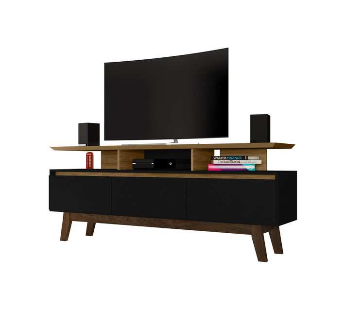 Rubi 1.6M TV Stand Black/Rustic Makro