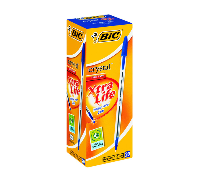 BIC Cristal Ballpoint Pen Blue 20 Pack | Makro