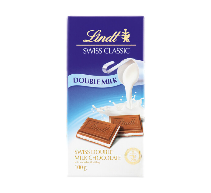 Lindt Swiss Classic Chocolate Slabs Double Milk (1 X 100g) 