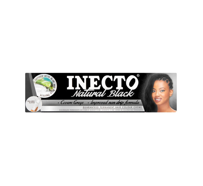 Inecto Hair Dye Natural Black 1 X 50ml Hair Colourants Hair