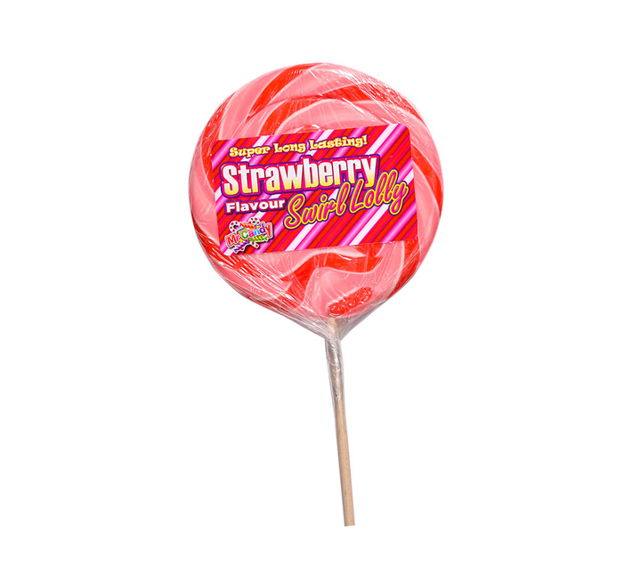 Strawberry Swirl Lolly - Large, Strawberry Flavor, 140g (Box of 12) | Makro