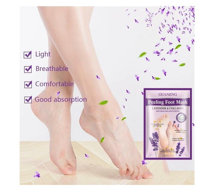 GuanJing Lavender & Collagen Whitening Peeling Foot Mask - Each | Makro