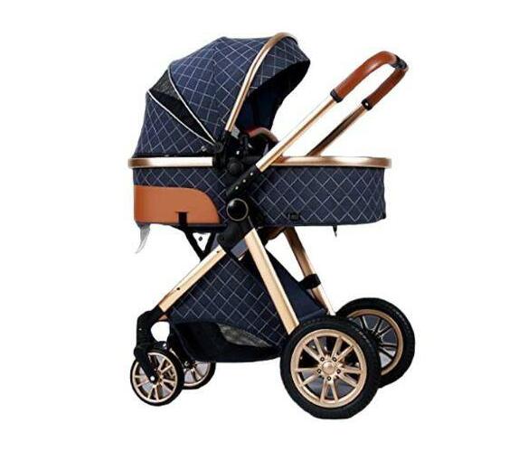 Baby Pram 2in 1 Belecoo High Landscape Baby Stroller - Blue | Makro