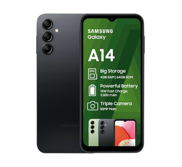 Samsung 64GB Galaxy A14 Black SMA145F Makro