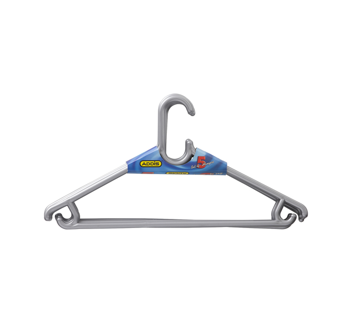 Addis 5 Pack Unisex Hangers Platinum Makro