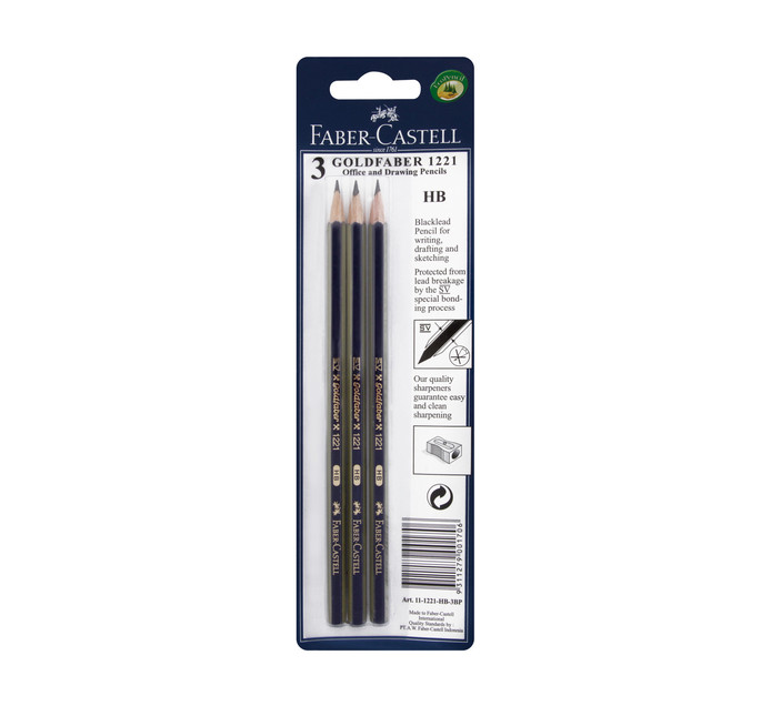 Faber Castell HB Pencils Goldfaber 3 Pack | Makro