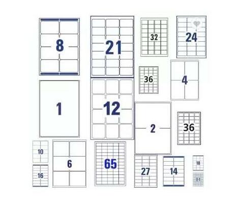 A4 Inkjet shipping barcode label 100 Sheet 21 UP | Makro