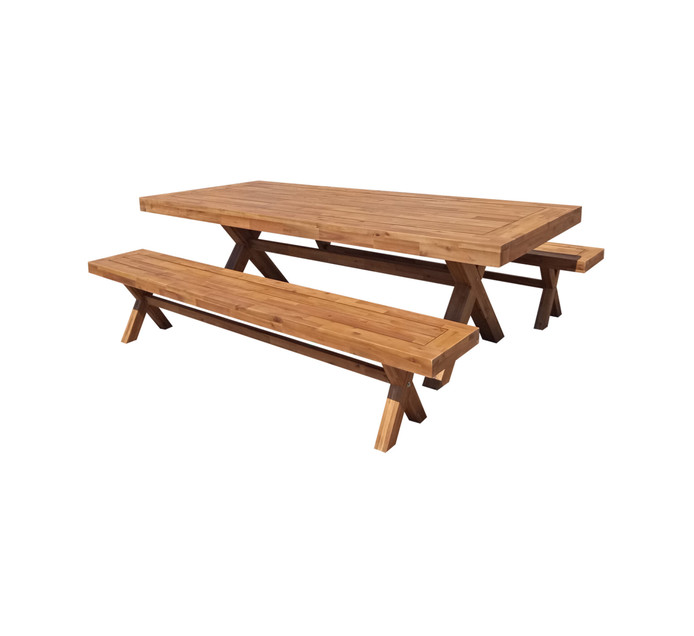 Sahara Wooden Bench Set Wooden Patio Chairs Wooden Patio