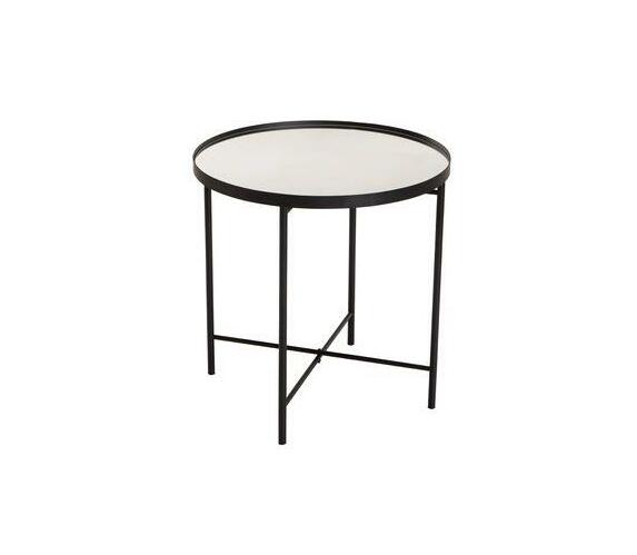 Davis Round Mirror Top Side Table | Makro