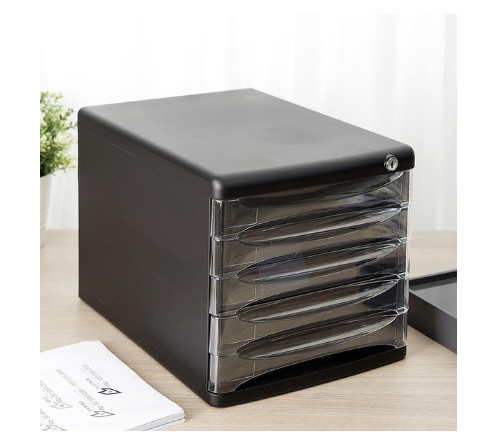 DELI File Cabinet With 5 Drawers & Lock - 9795 | Makro