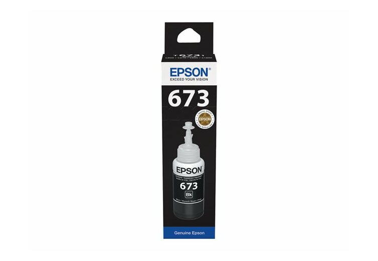 Epson 673 Ink Bottle Black EcoTank Original 70ml Single-pack C13T67314A ...