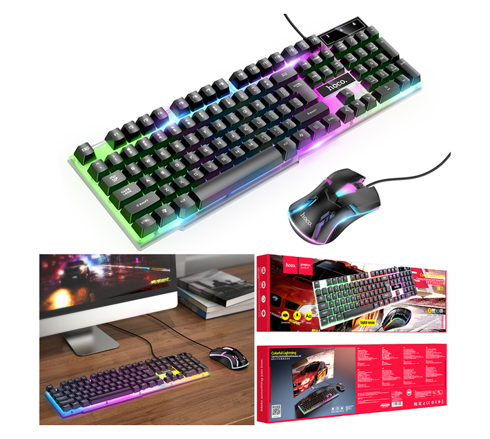 Hoco Gm Wired Gaming Keyboard Mouse Set Makro