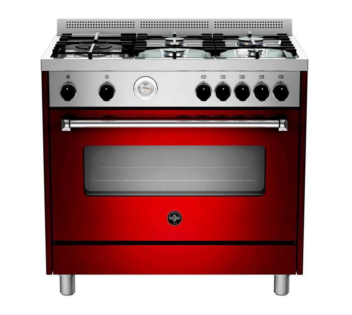 LA GERMANIA 90cm Americana Freestanding Stove 5 Gas Burner Hob with ...