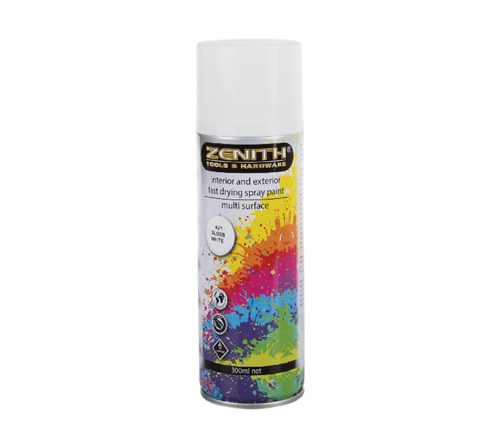 Spray Paint 300ml Net Gloss White | Makro