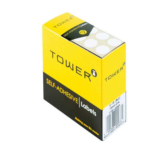 Tower C13 Labels Rolls White Each 