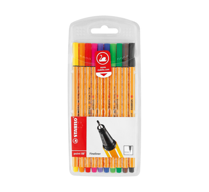 Stabilo Point 88 Fineliners Assorted 10-Pack | Pens | Pens | Pens ...