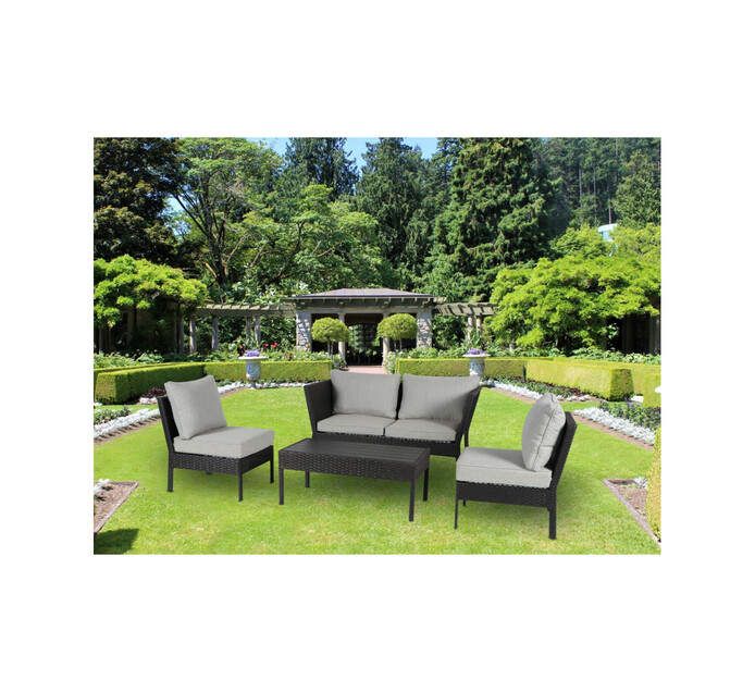 Mainstays 4Piece Ayden Park Conversation Set Polyresin Wicker