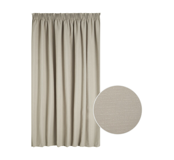 Cq Classic Collection 230 x 218 cm Sophia Taped Blockout Curtain Sand ...