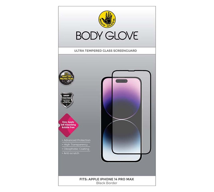 Body Glove Apple Iphone 14 Pro Max Ultra Tempered Glass Screenguard Black Makro