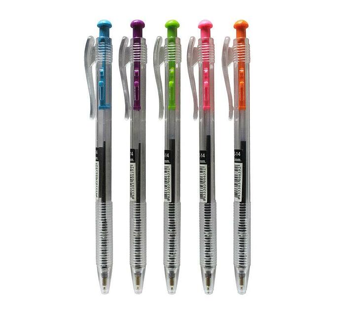 Pencom - Og14 Fancy Blue Oil Gel 0.7mm Retractable Pen (drum Of 50) 