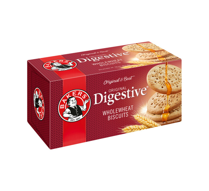 Bakers Original Digestive Biscuits 12 X 200g Chocolate Moulded Slabs Chocolates Snacks Biscuits Sweets Food Makro Online Site