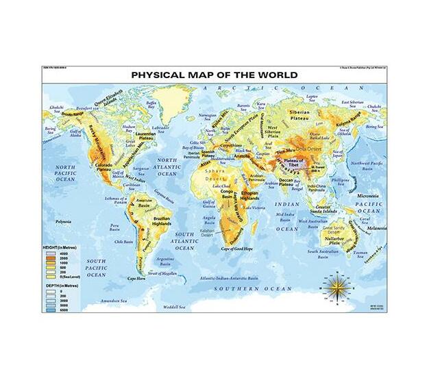 Physical map of the world (Wallchart) | Makro