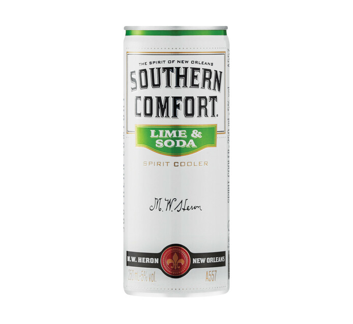 Southern Comfort Lime Soda Spirit Cooler Cans 24 X 250 Ml