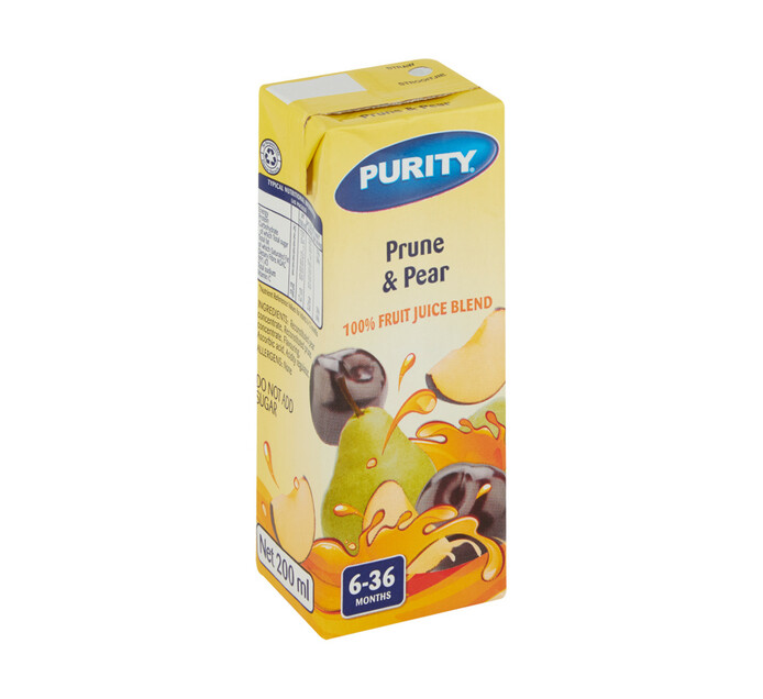 Purity Fruit Juice Prune & Pear (6 x 200ml) Infant Drinks Infant