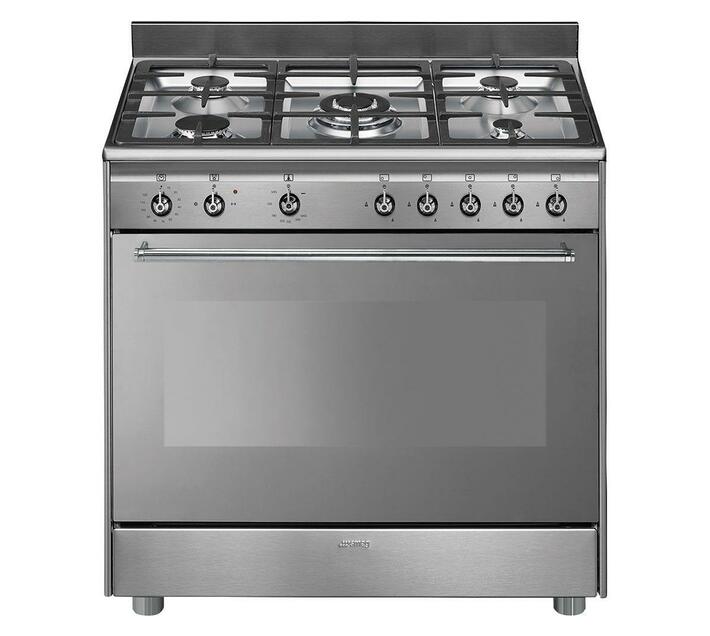 Smeg 90cm Full Gas Stainless Steel Cooker SSA91GGX9 Makro