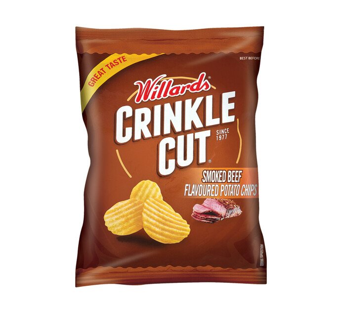 Willards Crinkle Cut Chips Smoked Beef (48 x 30g) | Makro