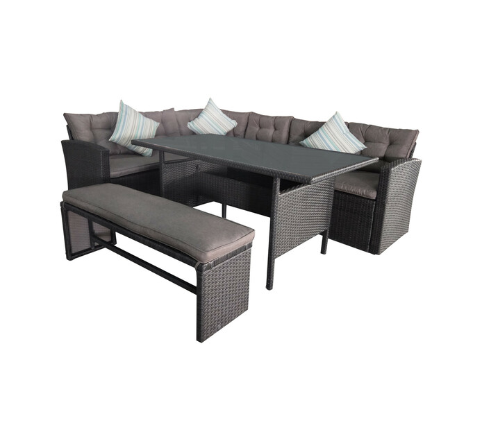 Terrace Leisure 6 Seater Andrea Patio Dining Set Polyresin