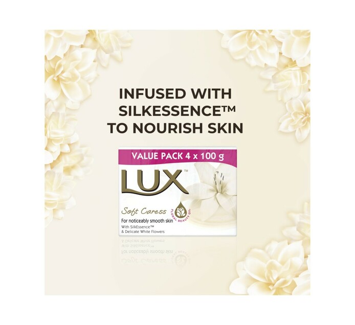 Lux Bath Soap Soft Caress 4 X 100g Makro