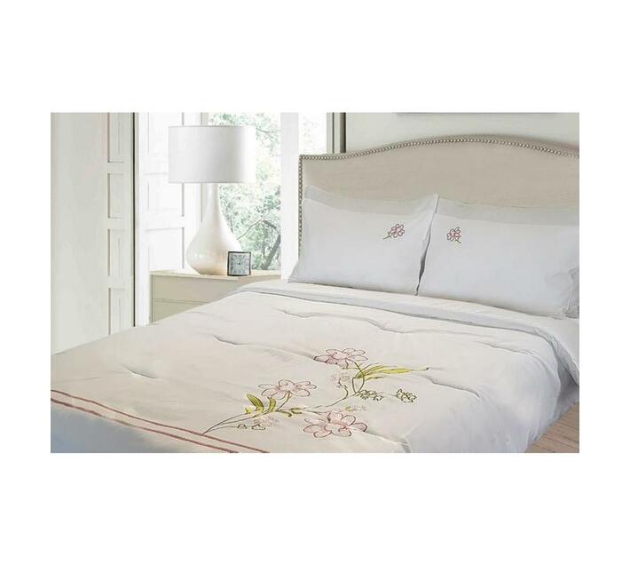 Lush Living Blossom Embroidered Duvet Comforter Set Queen