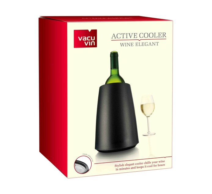 Vacu Vin Elegant Black Active Wine Cooler Makro 8339