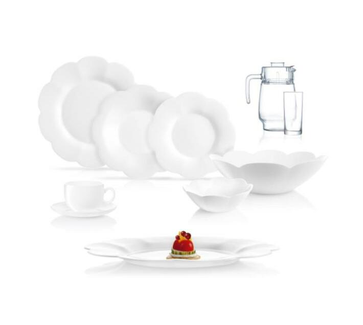 Luminarc 46 Piece Flore White Dinner Set | Makro